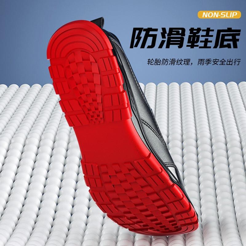 Fashion men's low-top non-slip rain shoes one-pedal water shoes kitchen agricultural work outdoor travel wading men's galoshes rubber shoes