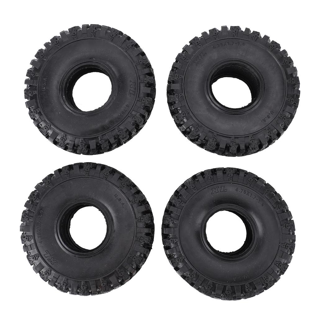 4PCS 1.9in 2.2in 120MM Rubber Rocks Tyres Wheel Tires for SCX10 90046 90047 RC Crawler Car
