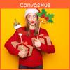 Party Christmas Decor Photography Props With Snowman Gingerbread Man Design