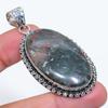 Bloodstone Gemstone Handmade 925 Sterling Silver Jewelry Pendant 2.40" SU-10670
