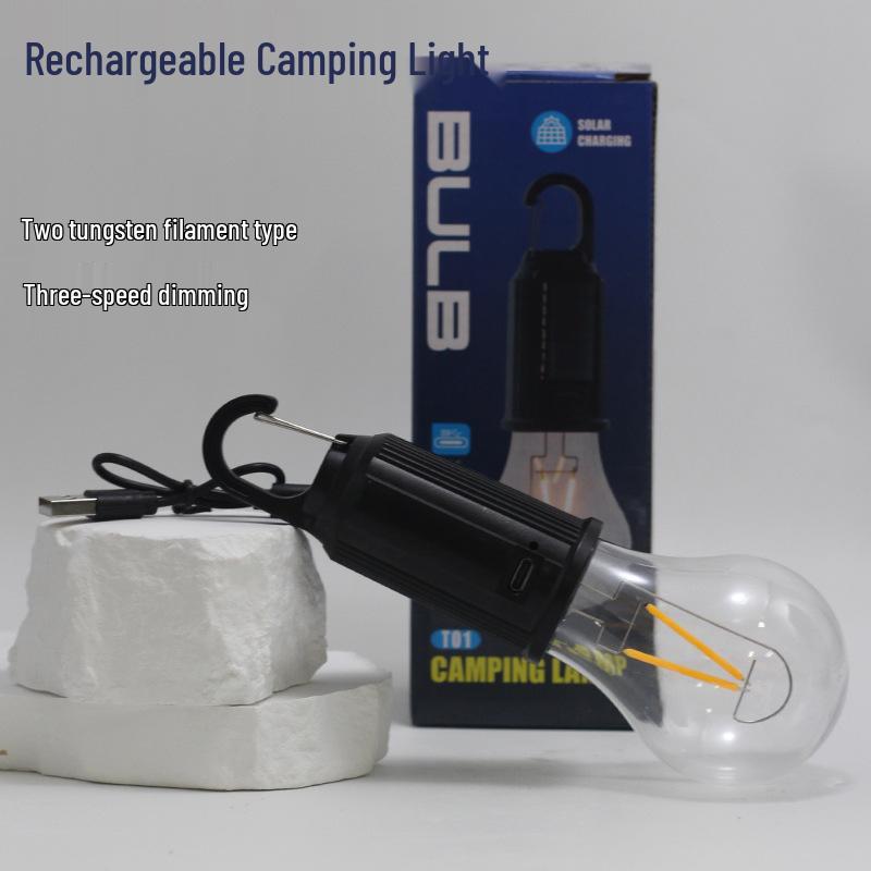 Rechargeable Retro Camping Light with Tungsten Filament