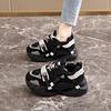 Platform Sneakers Women's 2 New Autumn Feet Small Black Soft Sole Dad