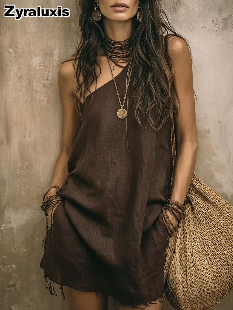 Vestito Corto Boho Chic Ruffle Oversize - Nuovi Arrivi per