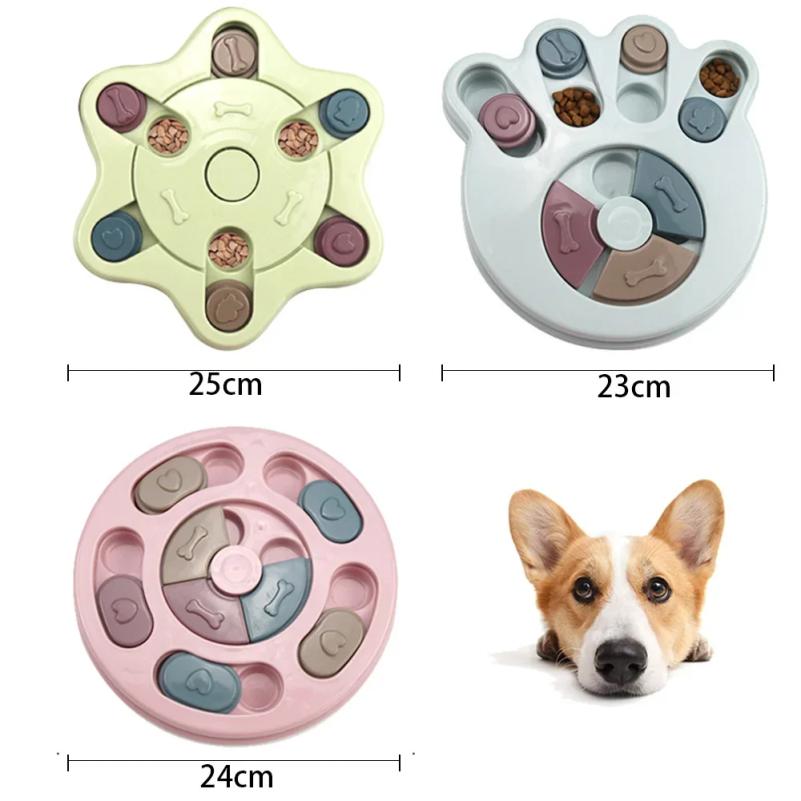 Hundepuslespil Langsom Fodring Interaktiv Øg IQ Maddispenser Skridsikker Langsom Spise Skål Kat Hunde Mad Spil