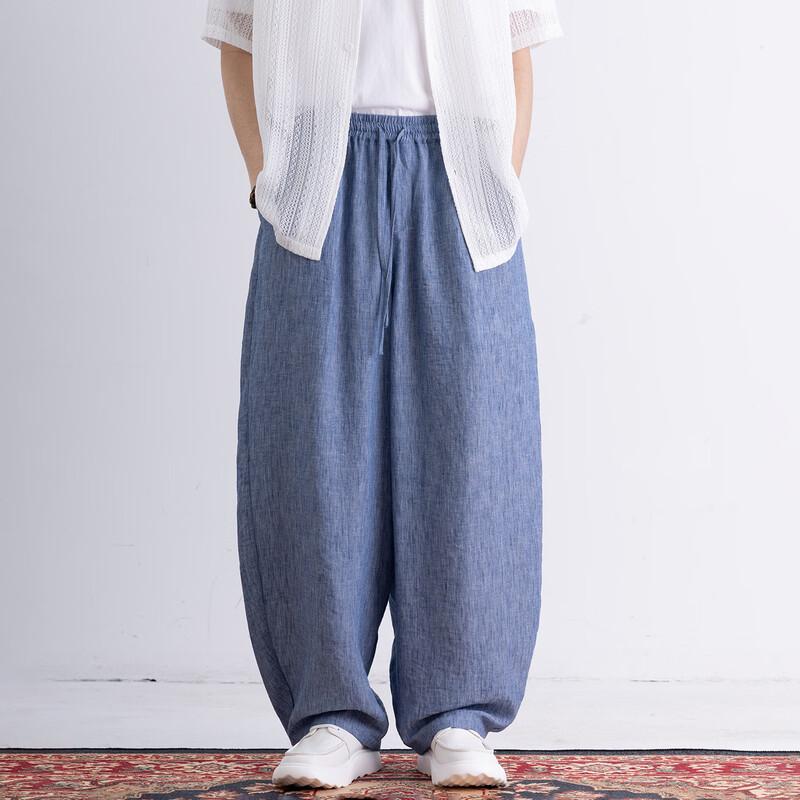 Romon Men s Summer Tencel Linen Casual Pants M