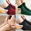 4-Pairs Winter Warmer Women Thicken Snow Socks Soft Solid Floor Sleeping Socks