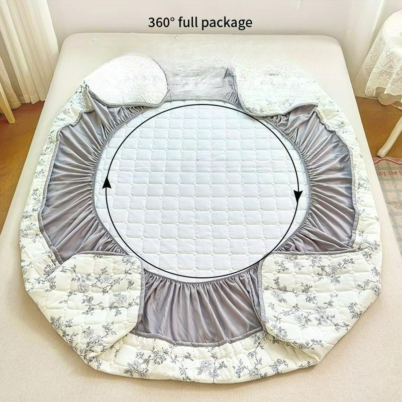 Single-piece Washed Cotton Mattress Universal in All Seasons 2026 New Padded Mattress Cover