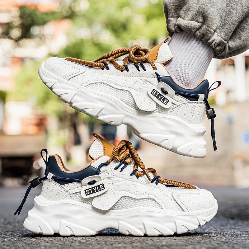 New Fashion New Men's Fashion Casual Low Top Sports Shoes Students Thick Sole Comfortable Sneakers Boys Male Classic Breathable Basketball Shoes