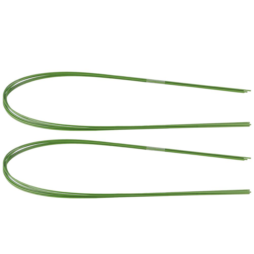 12 Stück DIY Garten Flexible Kunststoffbeschichteter Eisendraht Blumen Pflanzenstütze Gewächshaus Reifen