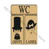 Toilet Wall Decoration Pub Vintage Metal Sign Home Funny Decor Toilet Tin Sign WC Lavatory Toilettes Wall Art Bathroom Restroom
