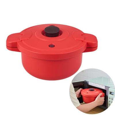 Microwave Pressure Cooker Multifunction Steamer Pot for Rice Vegetables Pasta Cooking Fast Cooking Compact and Easy Use