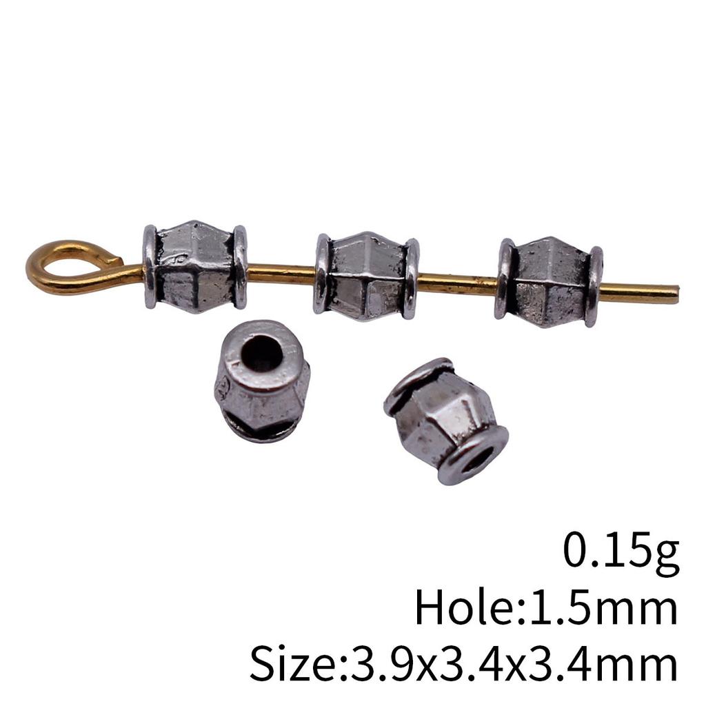 Square Round Mini Spacer Beads Metal Loose Beads For Thin Chain Bracelet Necklace DIY Jewelry Making Supplies For