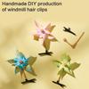 Elegant Blue DIY Windmill Hair Clip Easy Assembly Hair Accessory Hairpin for Daily Wear and Festival Parties