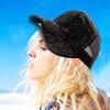 New Colorful Rhinestone Women Baseball Cap Unisex Fashion Personality Hip-hop Sun Hat All-match Pearl Sequins Snapback Mesh Caps