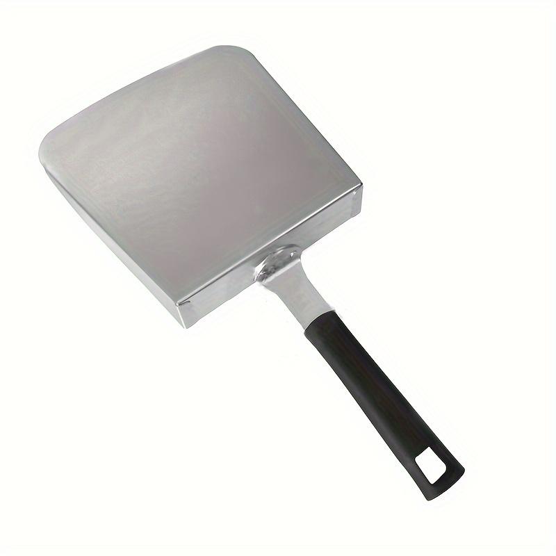 1pc Stainless Steel Food Shovel, Scoop for Cooking and Serving, Rounded Edge with Hanging Loop, Ideal for Home, Restaurant, and Outdoor Use