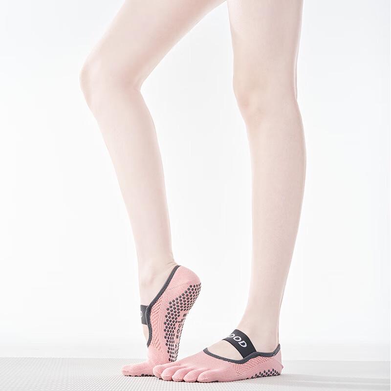 OEING Non-Slip Five-Toe Yoga and Pilates Socks One Size
