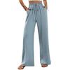 Einfarbige Lässige Weite Hosen für Damen