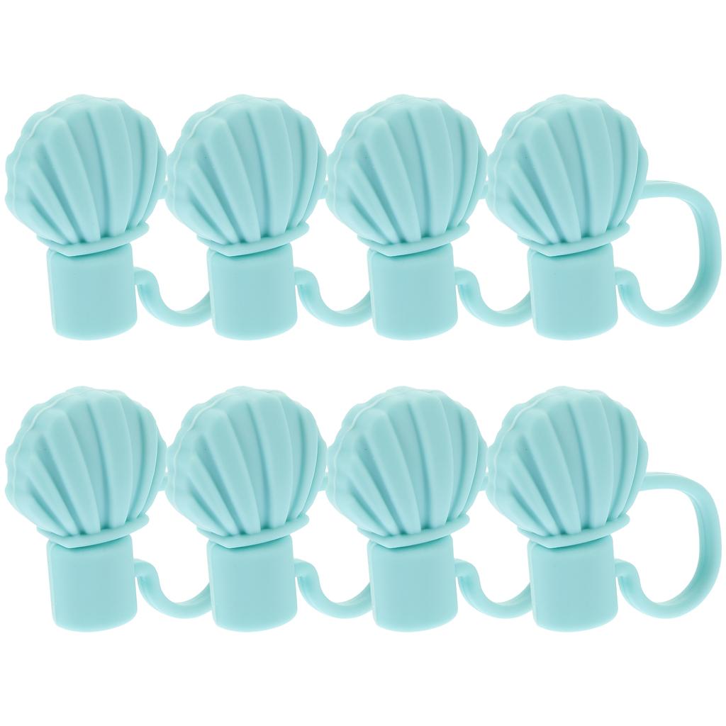 8 Pcs Straw Plug Dust Stopper Cover Ocean Decor Tip Hats Silicone Tips Drinking