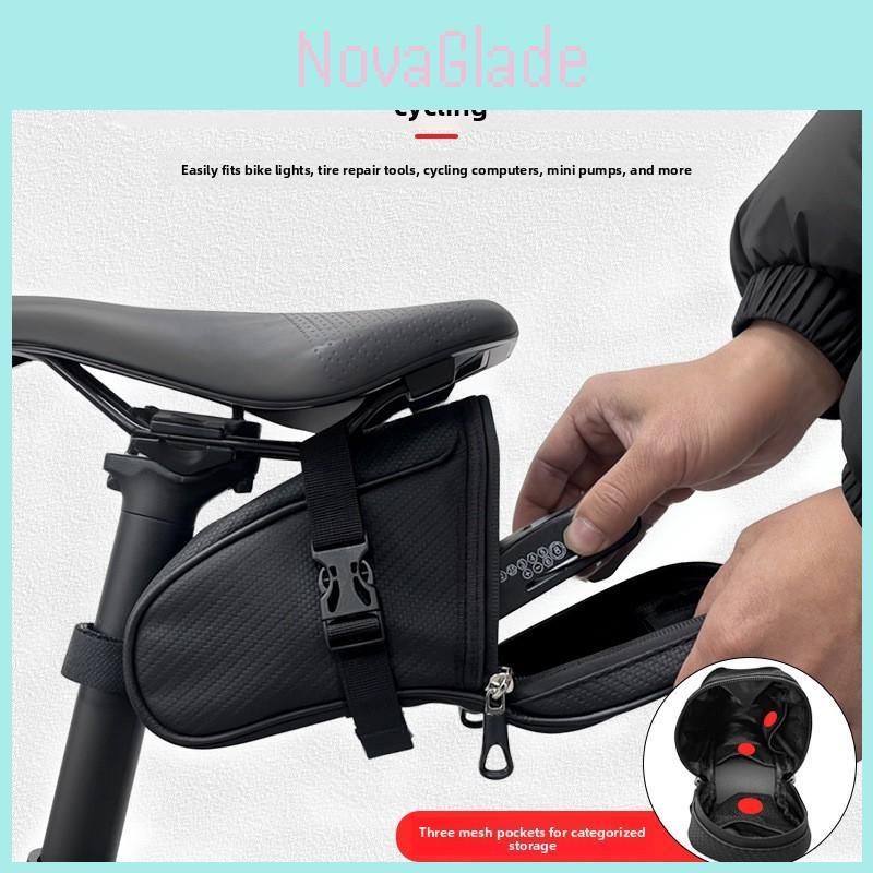 Bicycle Rear Seat Bag With Pvc Leather For Cycling Storage And Commuting