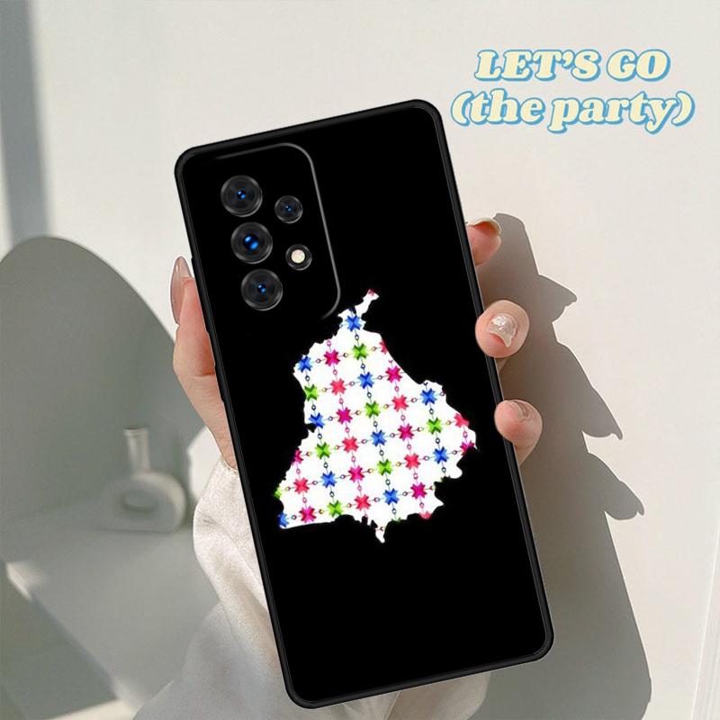 Punjab Map Outline phone case For Samsung Galaxy A42 A31 A40 A51 A71 A32 A80 A91 A52 A72 A73 A20e A21S A50 A70 A11 A12 Cover