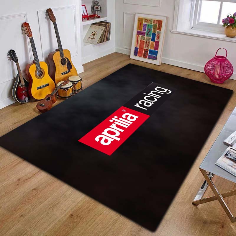 2026 A-Aprilia Rennwagen Logo Motorrad Teppich Teppich für Schlafzimmer Wohnzimmer Haus Sofa Dekoration, Kinder Spiel Dekor Bodenmatte Geschenk