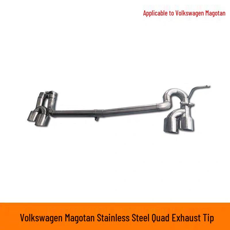 Volkswagen Magotan Platinum Stainless Steel Dual Outlet Tailpipe - No-Weld, Four-Outlet Design.