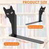Peeping Cat Metal Bookend Cute Cat Book Stopper Desktop Decorative Bookend for Bookshelf Office Halloween Decoration Ornaments