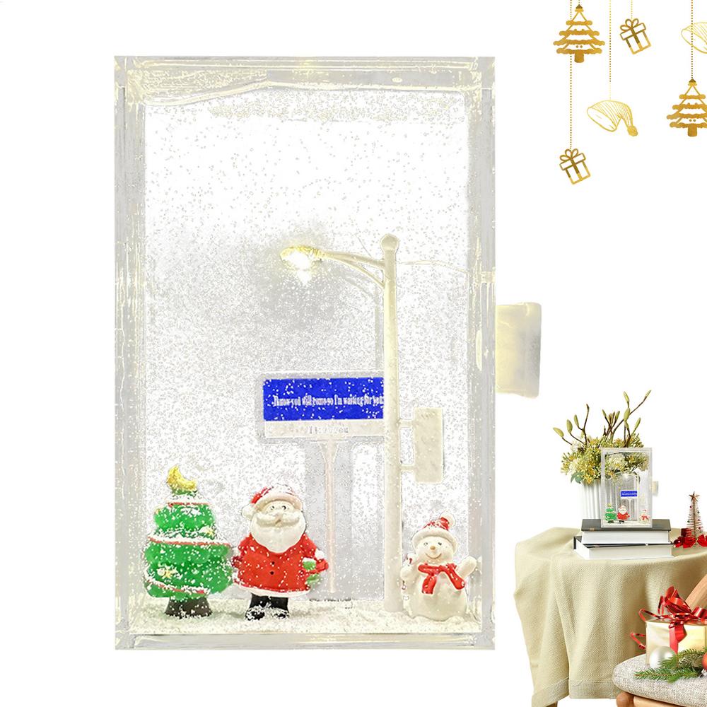 Snowy Night Street Lamp Craft Christmas Art Street Light Snowy Lamp Snowflake Lamp Material Pack Seasonal Beginners Crafting