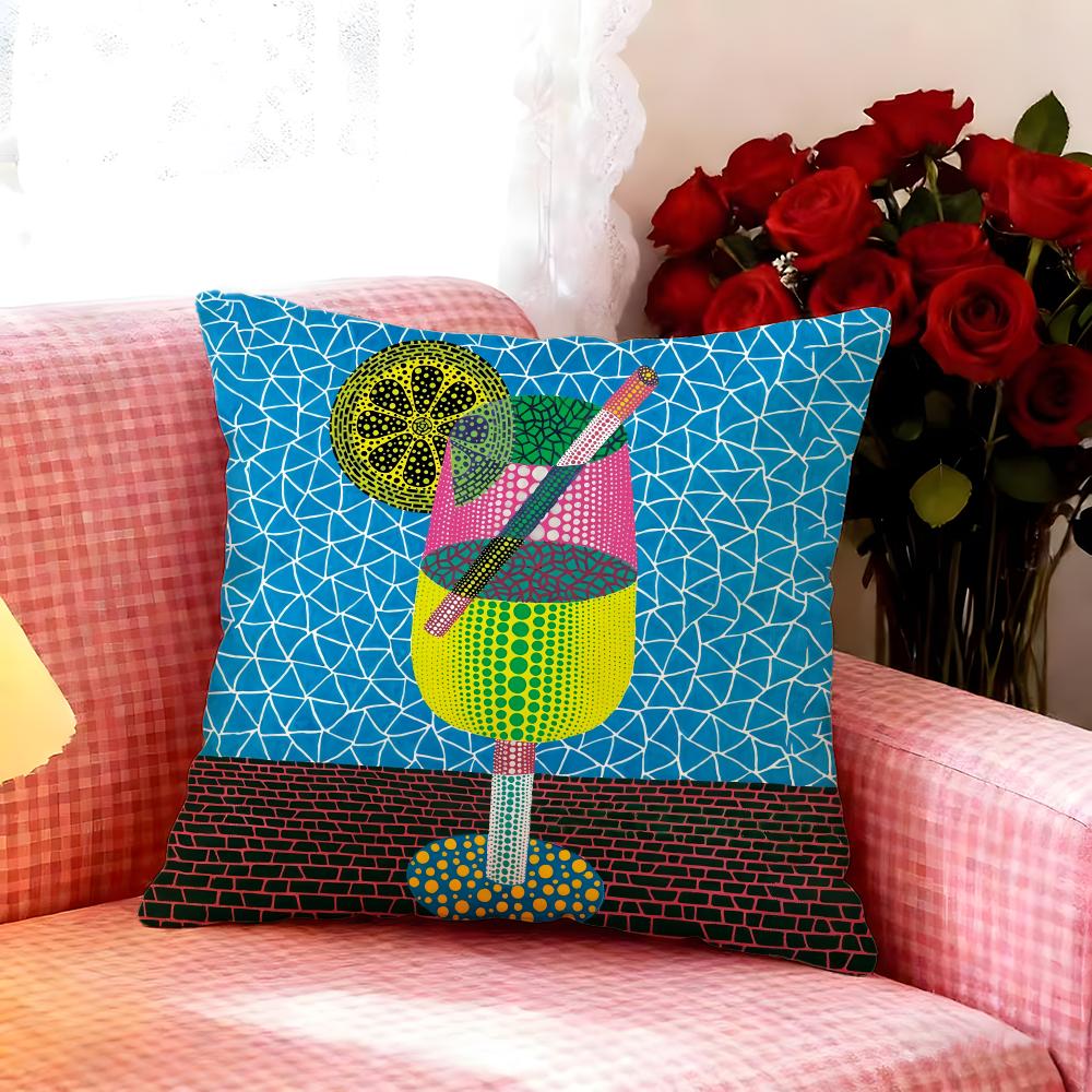Yayoi Kusama Abstract Art Pumpkin Cushion Cover Premium Soft Pillowcase SkinFriendly  MultiPurpose for Home Office Travel
