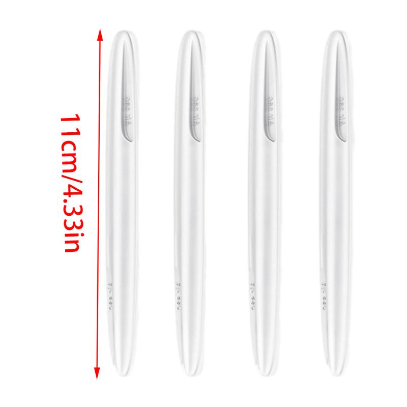 4Pcs Shock-Absorbing Design  Black White Silica Gel Car Crash Strip  Transparent for Most Vehicles