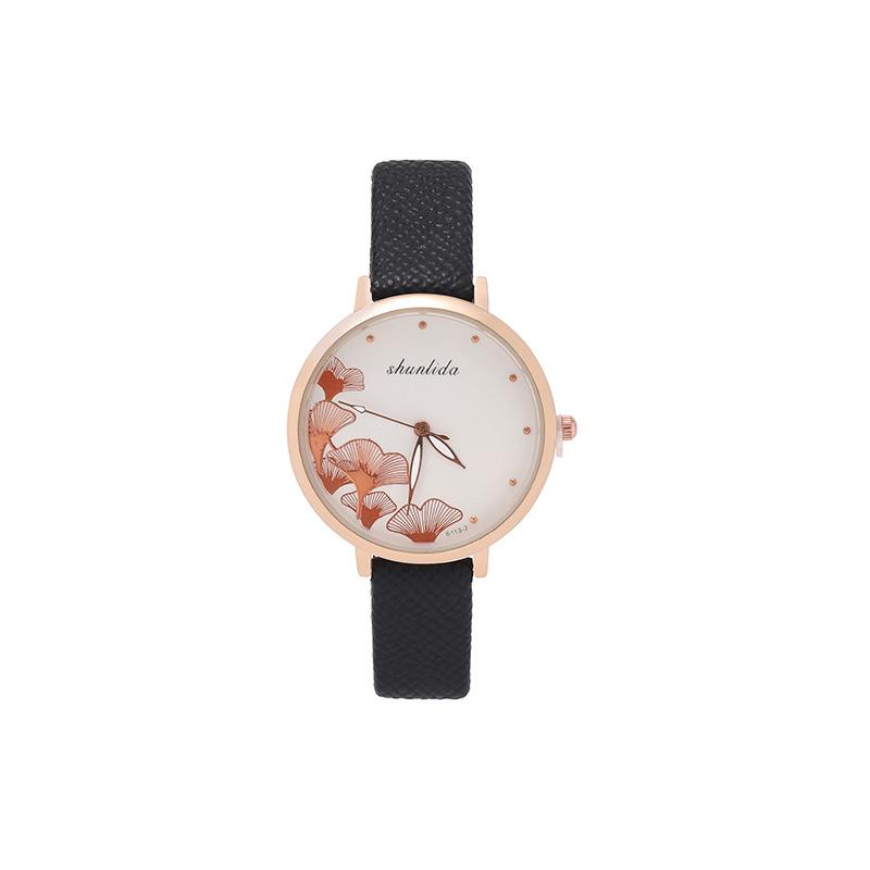 Nordic Niche Ginkgo Biloba Women'S Watch Small Fresh Temperament Student Watch Women'S Minimalist Design Quartz Watch