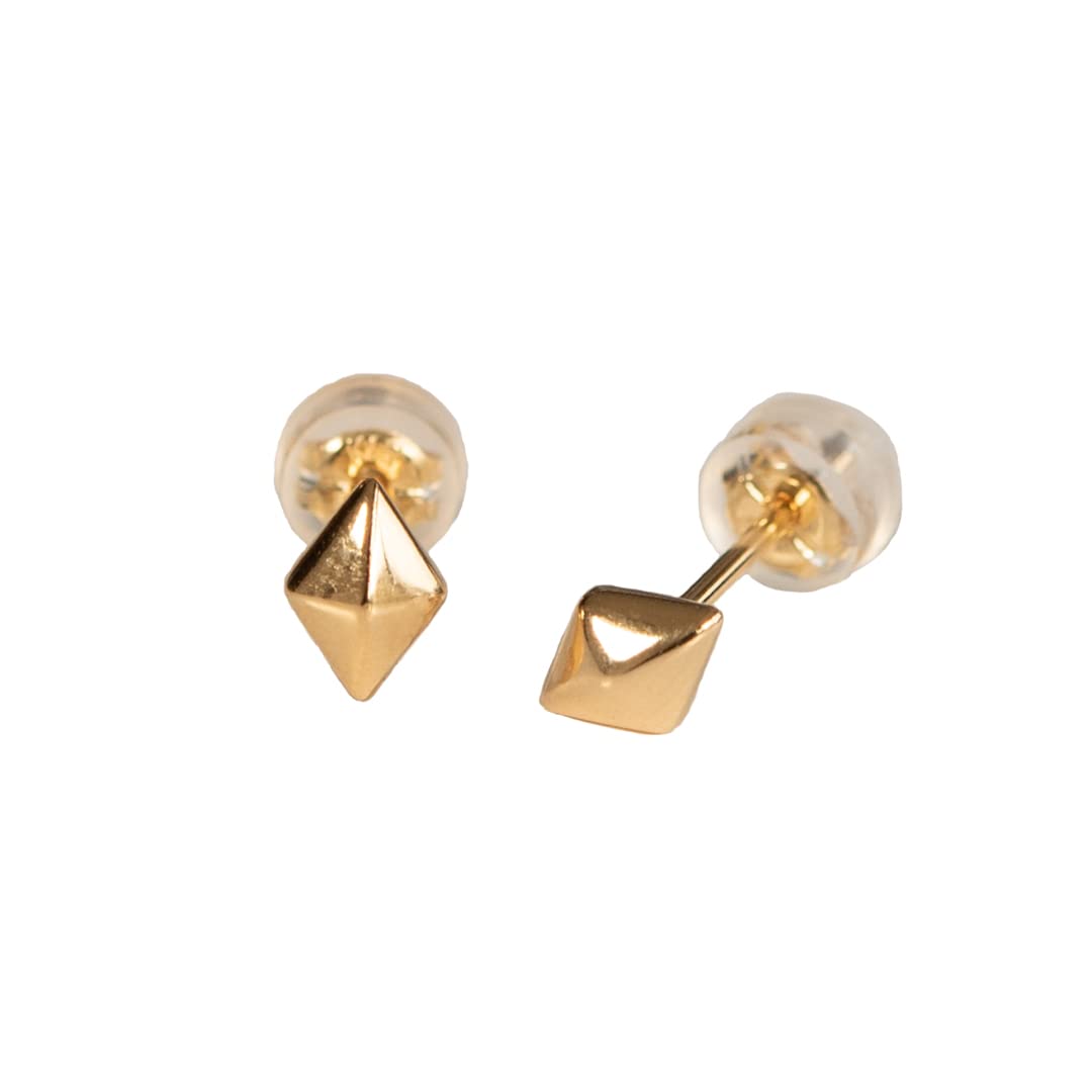 

сережки для тих, у кого нестабільний пірсинг Товщина штифта золото K18 жовте [Другі проколи] 0,9 мм/довжина 12,0 мм (пара) (основний метал/метал/ромб/діамант