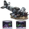 Craft Airplane Wreck Aquarium Ornament Miniature Desktop Knick-knack  Aquarium