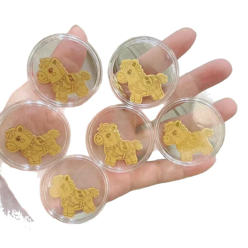 999 Pure Gold Wealth Boost Mobile Sticker 2mg - Creative Souvenir Gift for Good Fortune