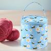 New Yarn Storage Tote Bag Small Empty Yarn Storage Bag Cashew Flower Knitting Tote Bag Portable Storage Crochet Hook Sewing Tool