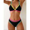 Solid Color Women's Split Swimsuit Candy Color Bikini Bikini Suspender Swimsuit Sports Model