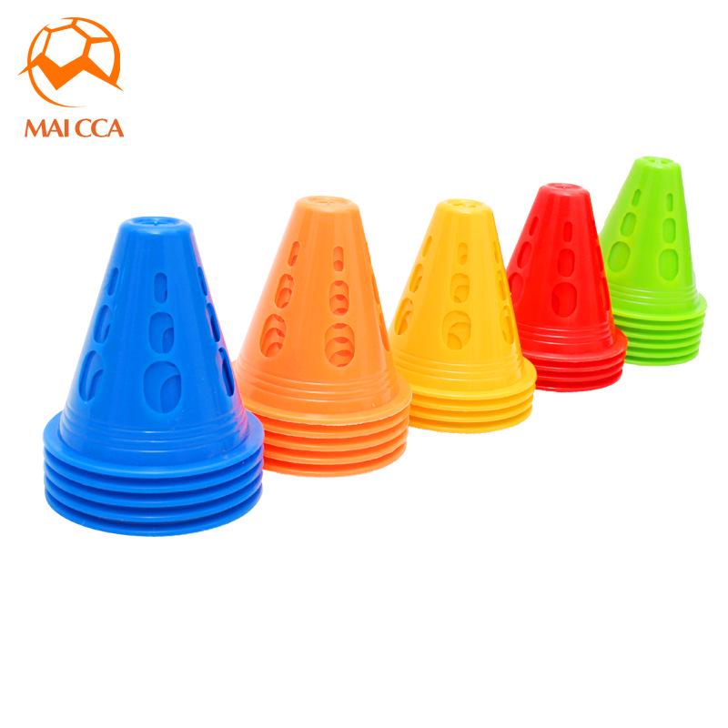 Colored Windproof Skate Cones - Semi-Soft Dome Markers for Roller and Ice Skating Obstacles