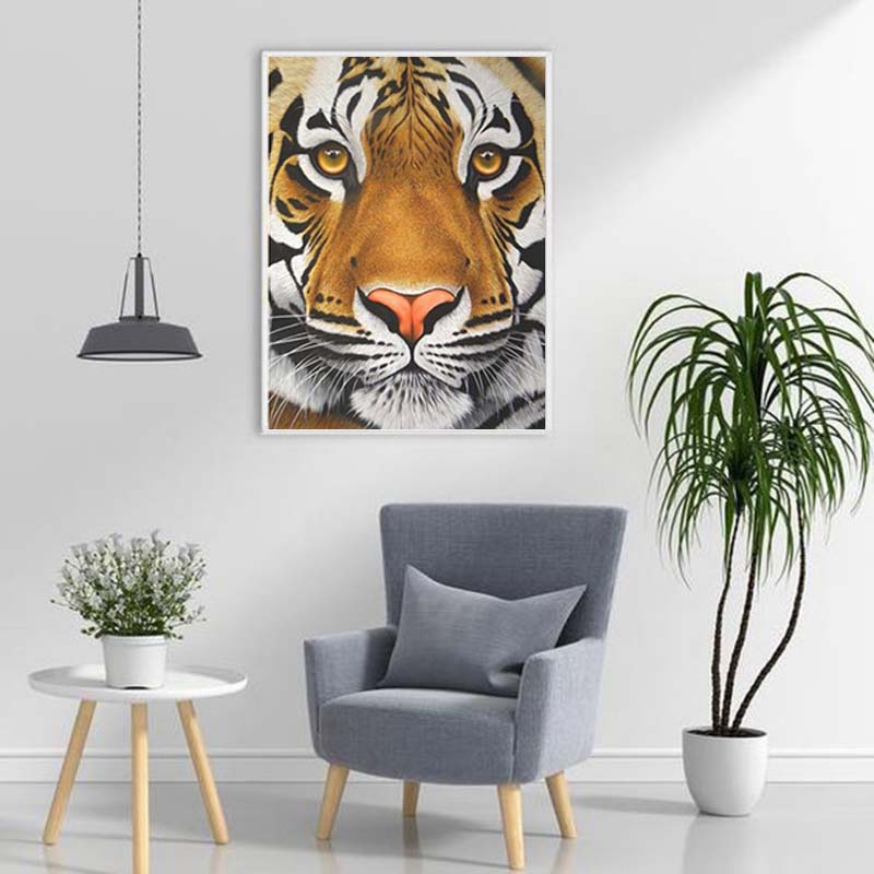 DIY Tiger 5D Diamant Malerei Vollrundbohrer Harz Tier Diamant Stickerei Kreuzstich Mosaik Kits Wand Kunst Wohnkultur