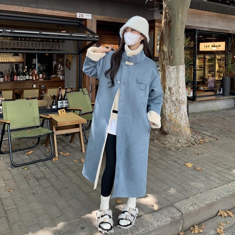 Autumn and Winter Fur Integrated Coat Loose Thickened Extended Imitation Lamb Wool Women's Environmental Protection Coat
