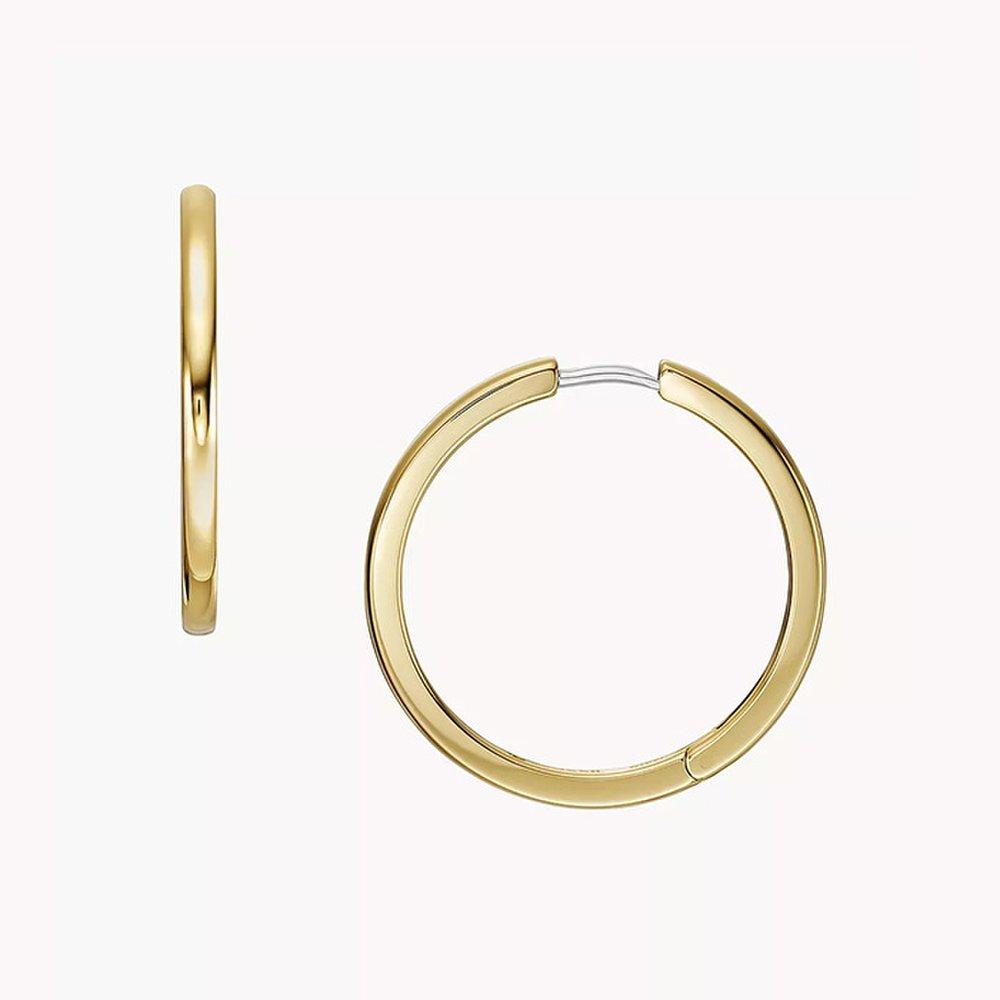 Fossil Women's Ellis Hoop Earrings Jf04638710 Gold