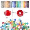 100pcs Czech Rondelle Crystal Beads AB Color Faceted Glass Beads Loose Spacer Beads for Jewelry Making DIY Necklace Accessories