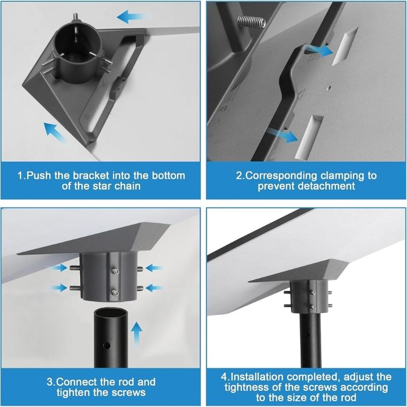 Satellite Dish Support Holders Bracket Adapter Structure Easy Installation for Gen 3 Outdoors Enthusiasts Quick Assembly