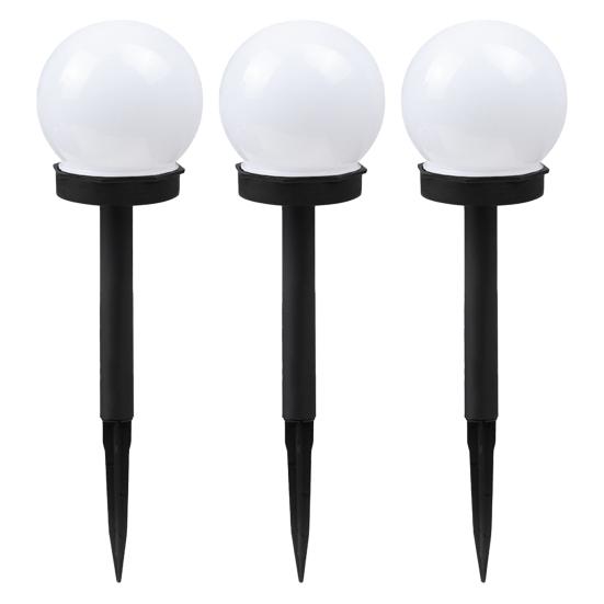 

3шт солнечный садовый водонепроницаемый энергосберегающий светильник с автоматической сферической зарядкой газонная лампа для патио White Light