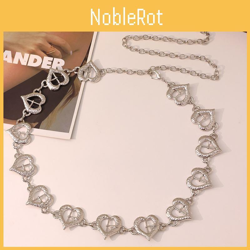 Trendy Shaped Heart Metal Waist Chain With Hollow Buckle For Women Accessory