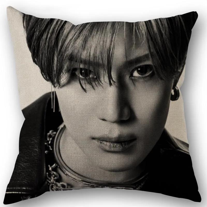 Taemin Kpop Star Pillowcase High Quality Home Textile Cotton Linen Fabric 45x45cm One Side Decoration Pillow Cover New 0519