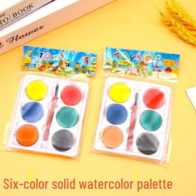 Kinder 6-Farben Festes Aquarell-Gouache-Set