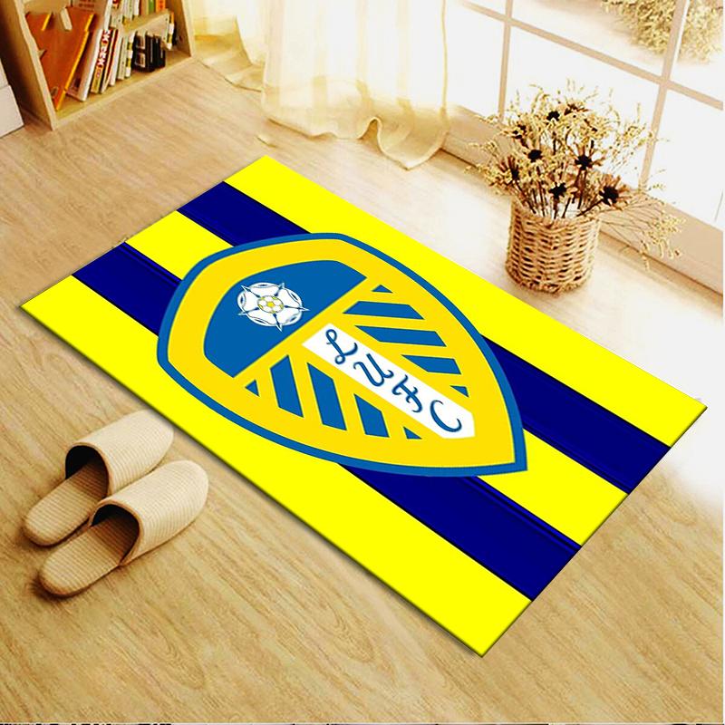 Nuovo Tappeto Leeds United 2025 per Soggiorno Camera da Letto Casa Decorazione Divano, Tappetino Antiscivolo per Giochi Bambini66