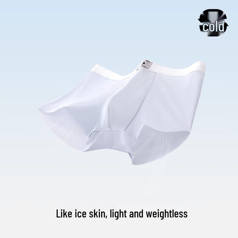 YouKeShu Men's Ice Silk Antibacterial Boxer Briefs