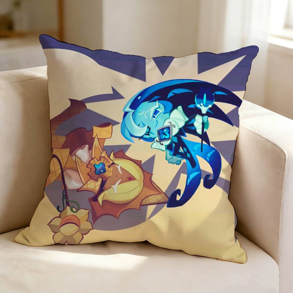 Fantasy game CCookie Run Kingdom Pillow Case Square DoubleSided Sofa Cushion Cover Bedroom Bedside Pillow