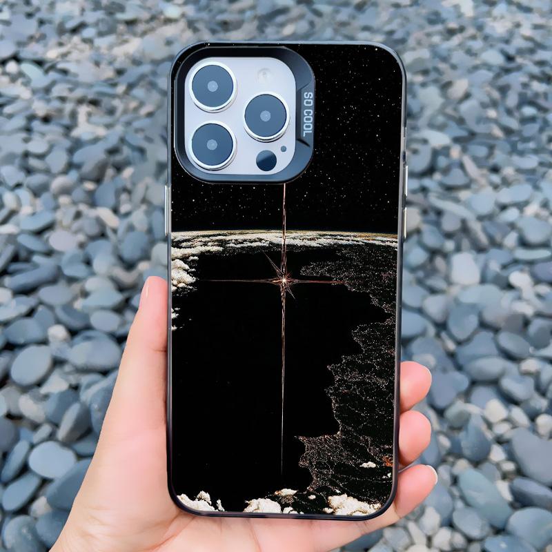 Universe Planet Starry Sky Sun Laser Phone Case For iPhone 13 Mini 12 11 Pro Max 15 16 14 Pro Max Plus Shockproof Phone Covers